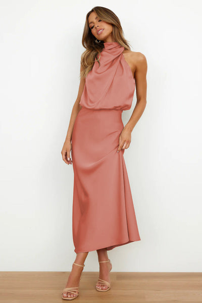 Eva - Long Dress with Halterneck