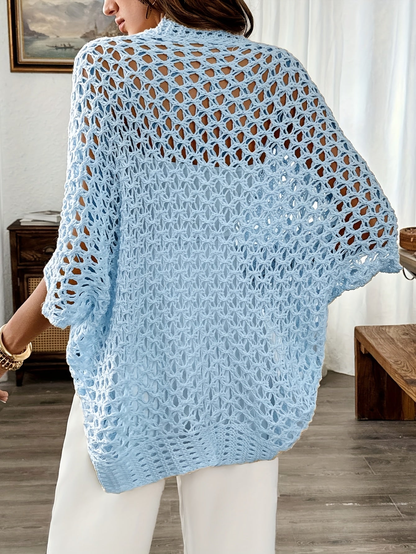 FLORIANA – OPEN KNIT BLOUSE