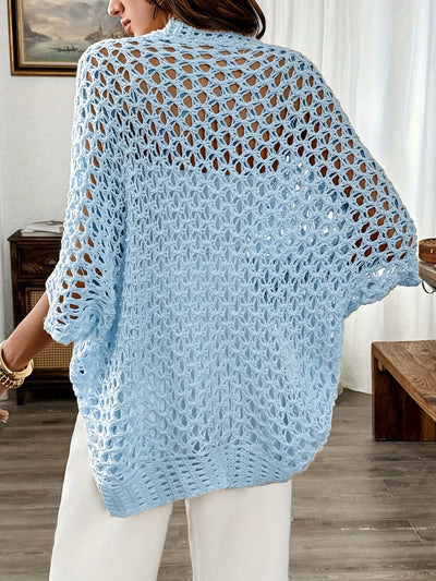 FLORIANA – OPEN KNIT BLOUSE