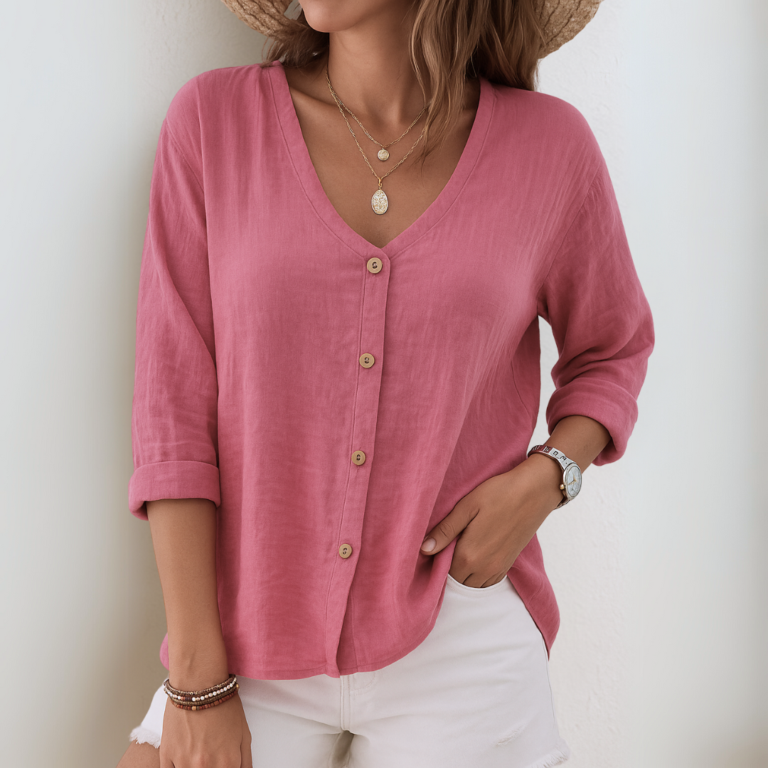 CELINA | RELAXED BUTTON-DOWN SHIRT