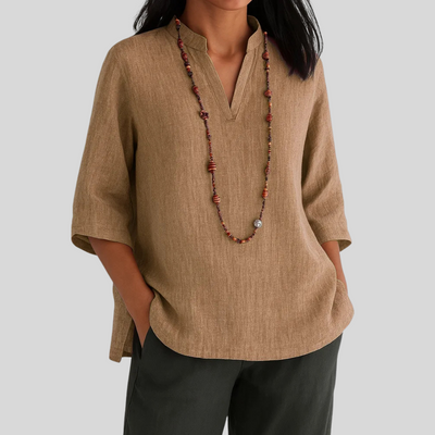 Elin – Tunic Top in Soft Linen Blend