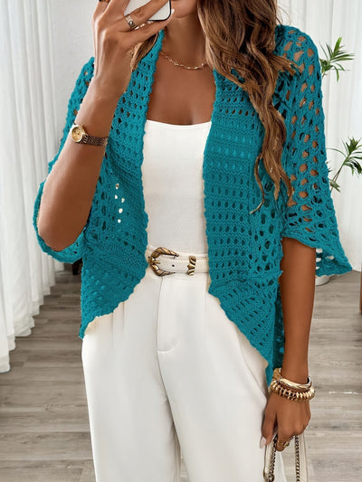 FLORIANA – OPEN KNIT BLOUSE