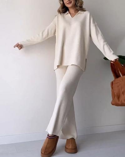 Coria - Casual Knitted Two-Piece Set