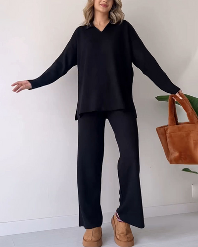 Coria - Casual Knitted Two-Piece Set
