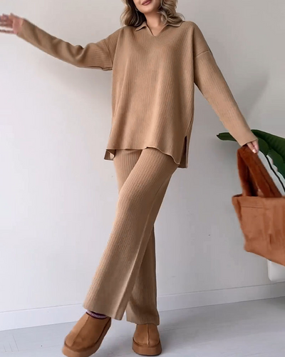 Coria - Casual Knitted Two-Piece Set