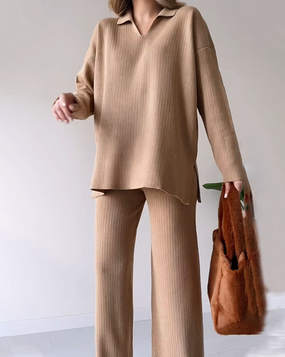 Coria - Casual Knitted Two-Piece Set
