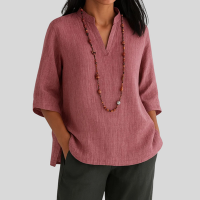 Elin – Tunic Top in Soft Linen Blend