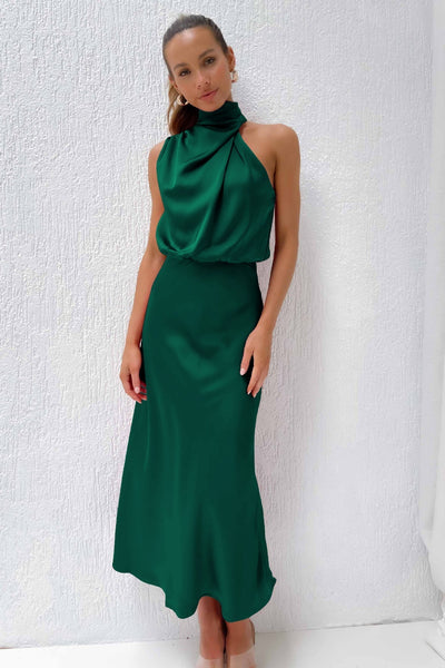 Eva - Long Dress with Halterneck