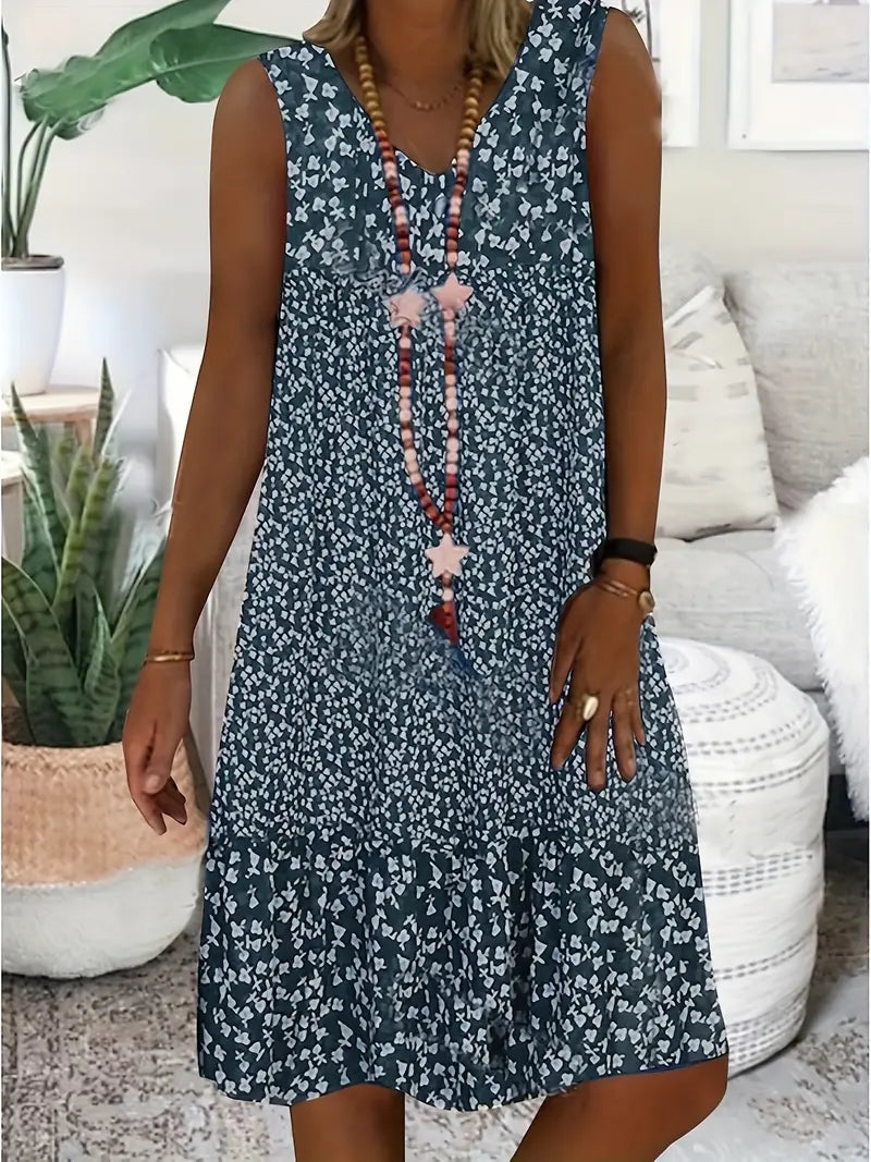 Amelia – Sleeveless Floral Dress