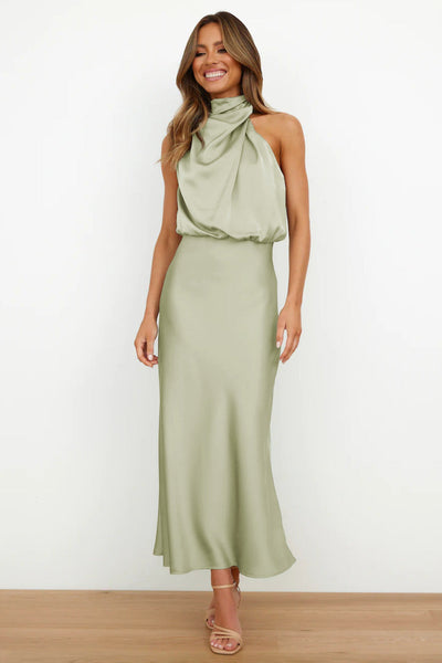 Eva - Long Dress with Halterneck