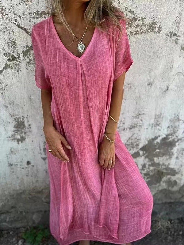 Ria™ | Comfortable V-Neck Dress