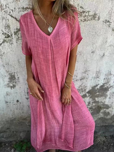 Ria™ | Comfortable V-Neck Dress