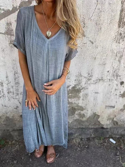 Ria™ | Comfortable V-Neck Dress