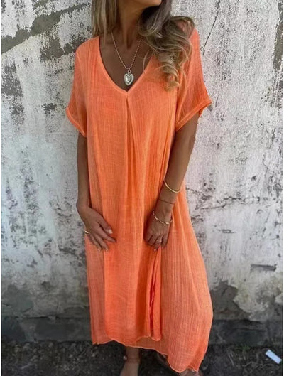 Ria™ | Comfortable V-Neck Dress
