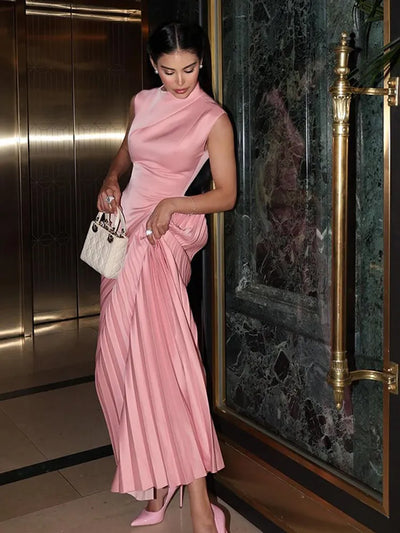 Ellison - Classy Draped Maxi Dress