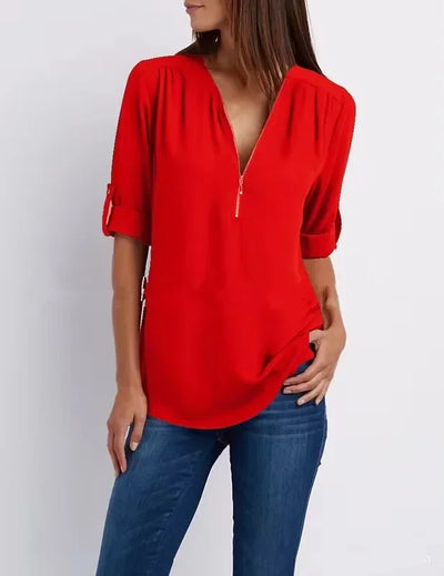 Ronja – Elegant top with zipper