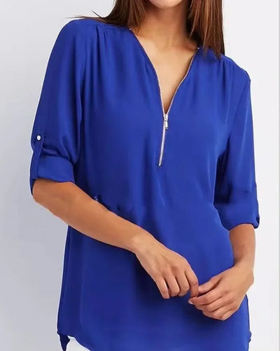 Ronja – Elegant top with zipper