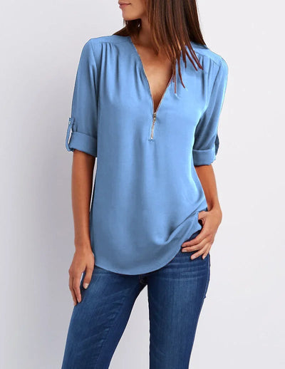 Ronja – Elegant top with zipper