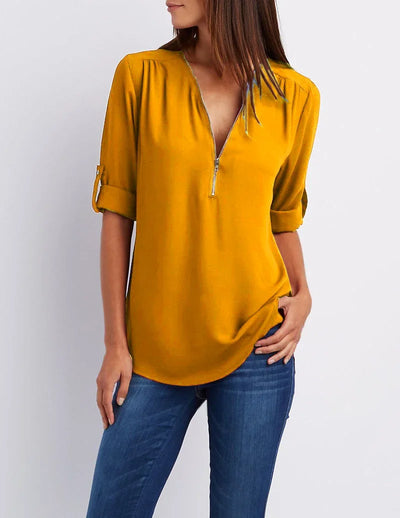 Ronja – Elegant top with zipper