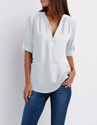 Ronja – Elegant top with zipper