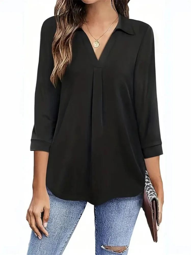 Linnea – Elegant everyday top with V-neck