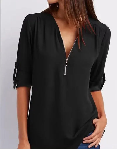 Ronja – Elegant top with zipper