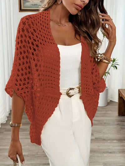 FLORIANA – OPEN KNIT BLOUSE