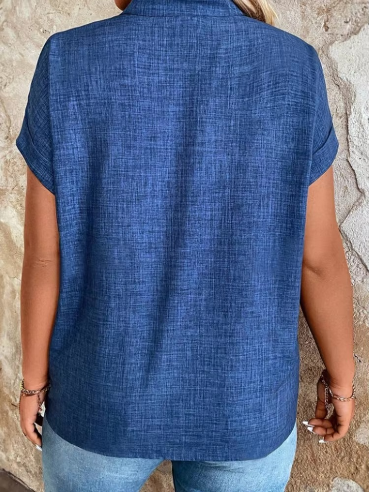 Elinor – Top with Soft Draping and Relaxed V-Neck