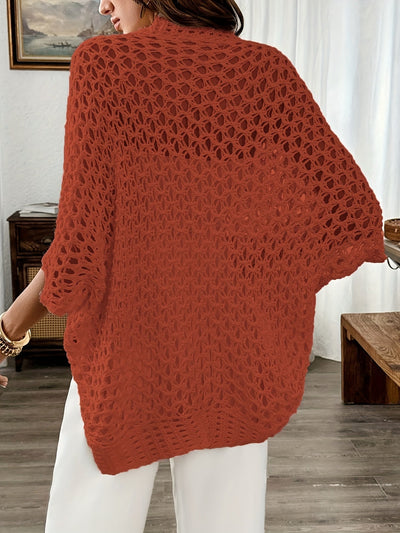 FLORIANA – OPEN KNIT BLOUSE