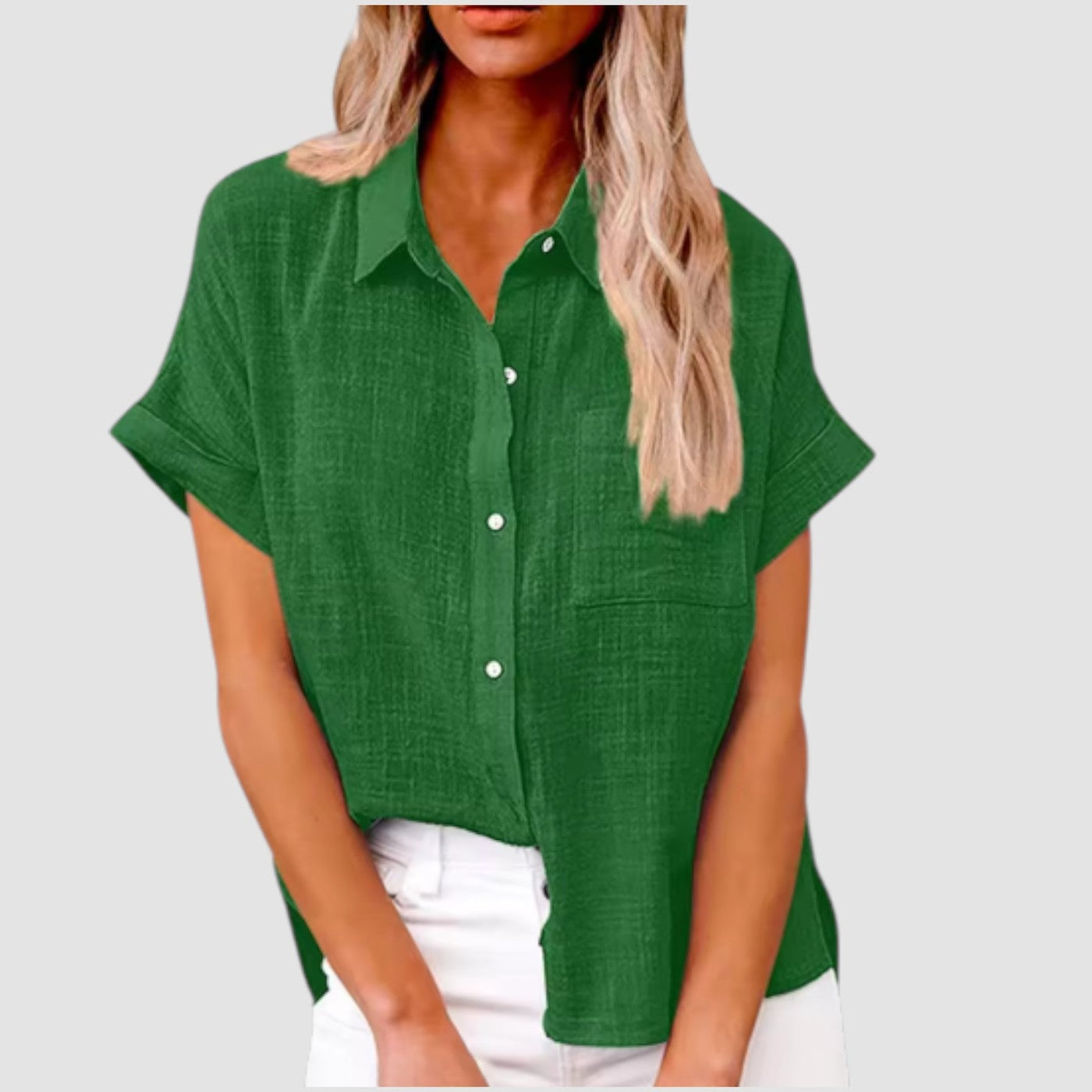 Lova – Short-Sleeved Shirt in Soft Viscose Blend