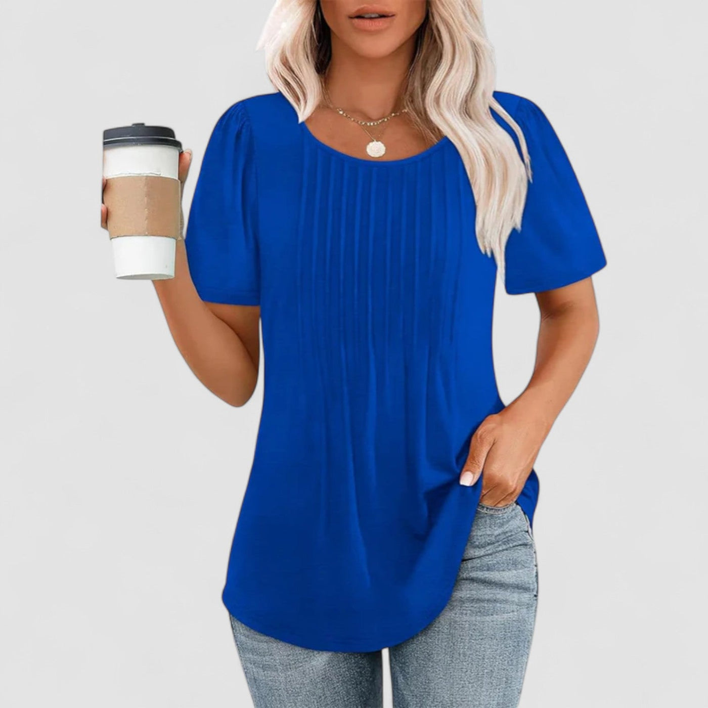 Linna – Long-sleeved blouse in soft viscose