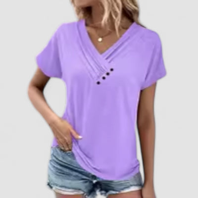 Linnéa – Pleated Top with Buttons