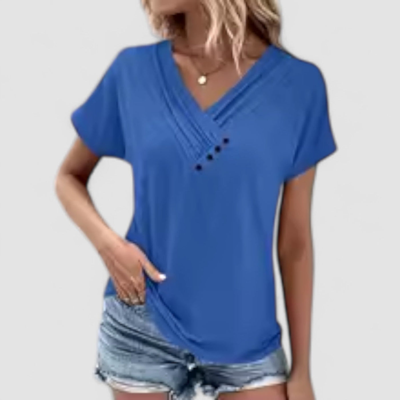Linnéa – Pleated Top with Buttons