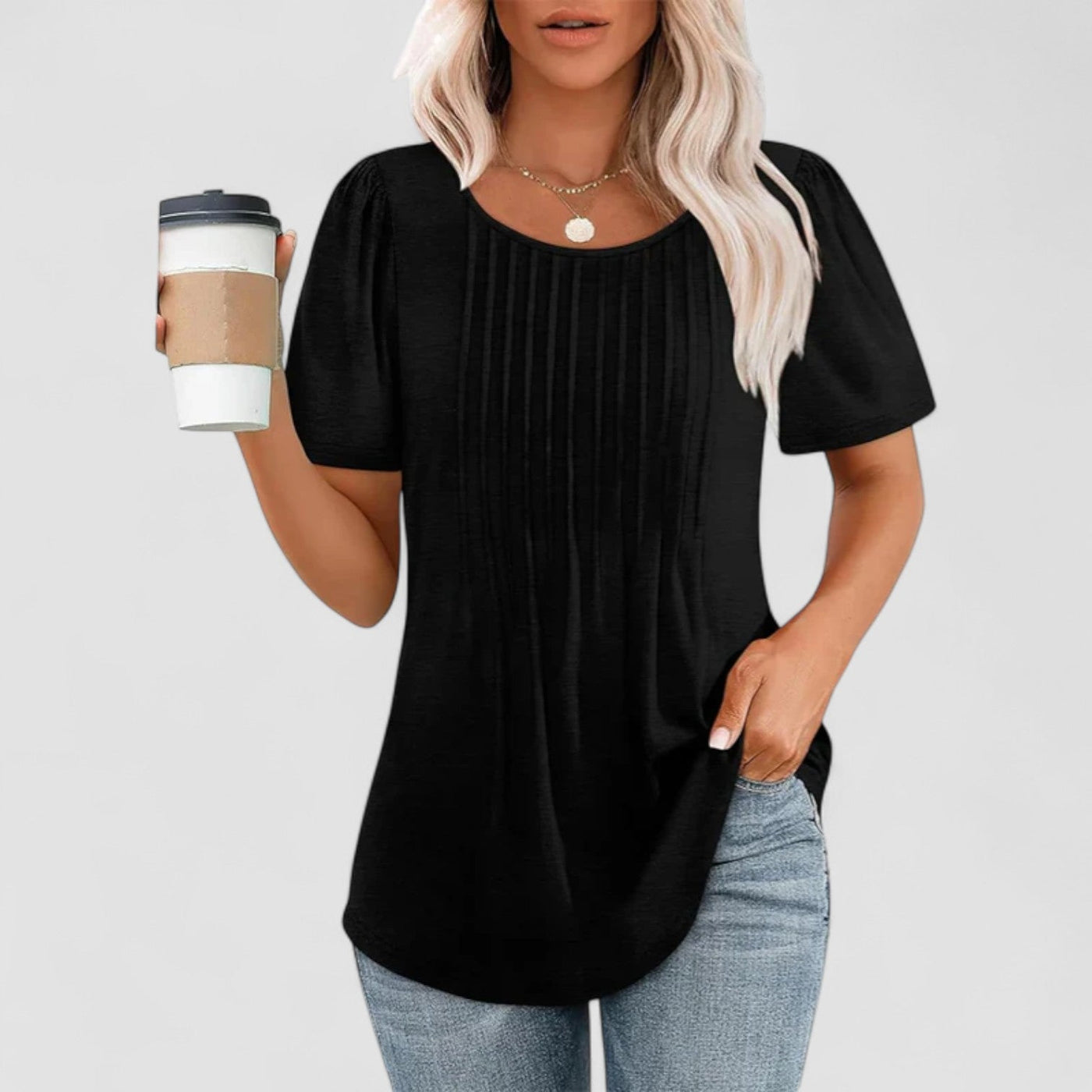 Linna – Long-sleeved blouse in soft viscose