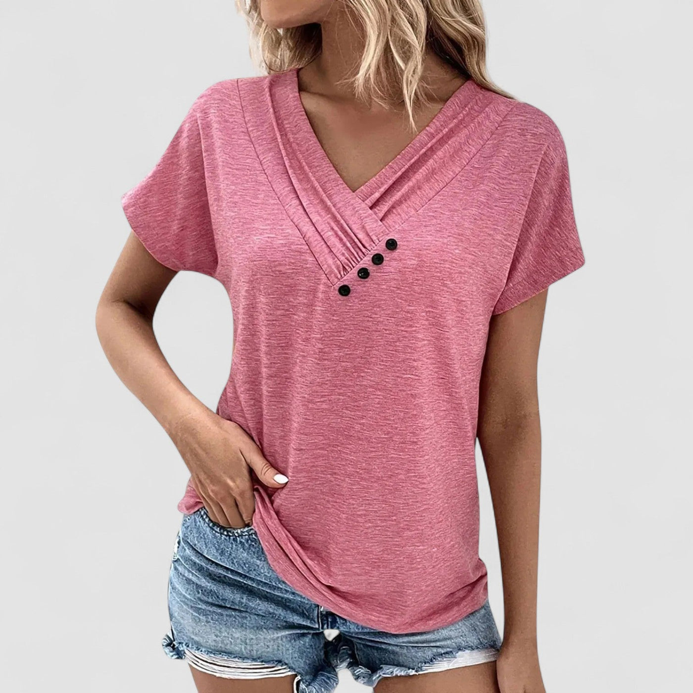 Linnéa – Pleated Top with Buttons
