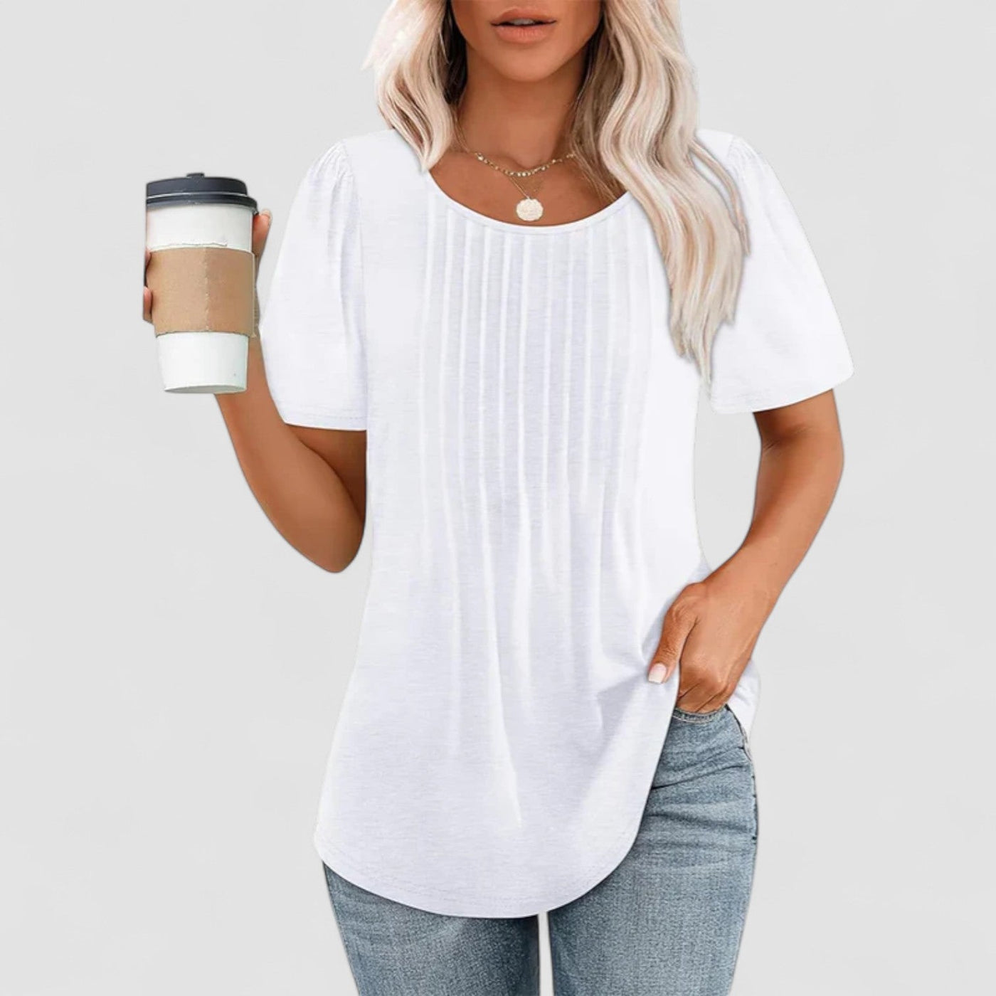 Linna – Long-sleeved blouse in soft viscose