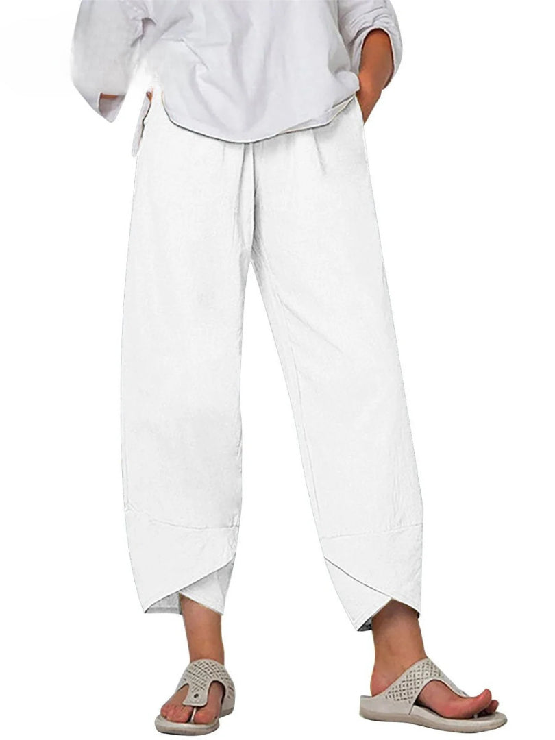 Bryndis - Summer Cotton Linen Wide Leg Pants