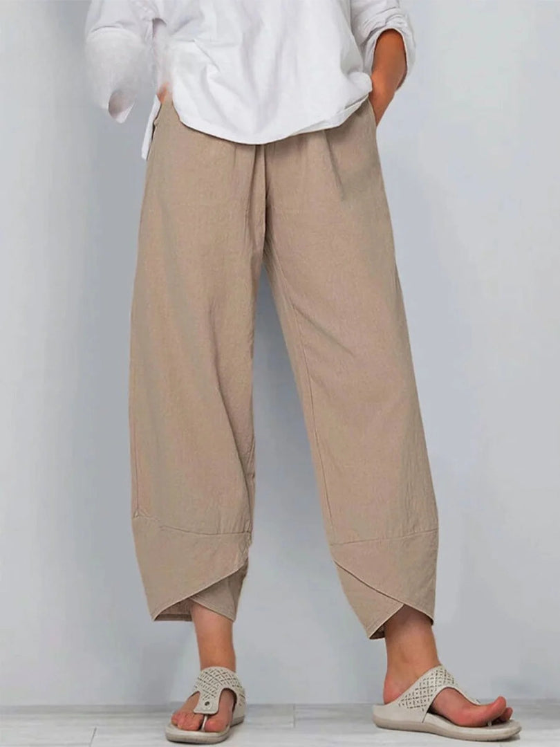Bryndis - Summer Cotton Linen Wide Leg Pants