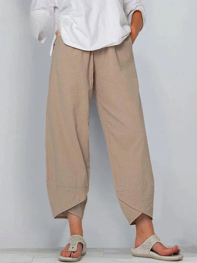 Bryndis - Summer Cotton Linen Wide Leg Pants