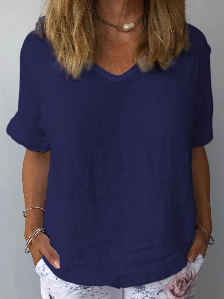 Illyria - Comfortable Cotton Linen Everyday Top