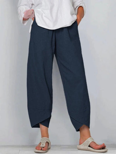 Bryndis - Summer Cotton Linen Wide Leg Pants
