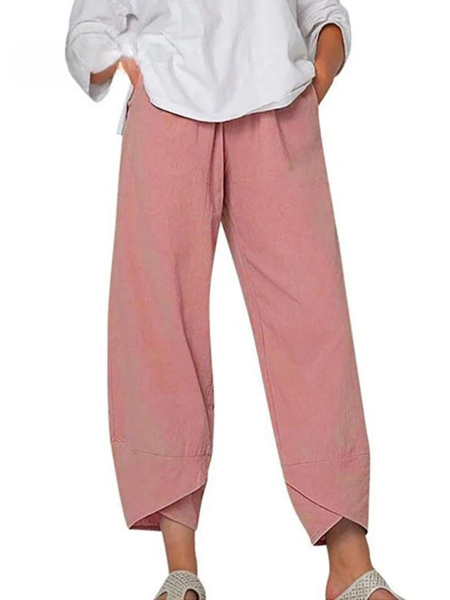 Bryndis - Summer Cotton Linen Wide Leg Pants