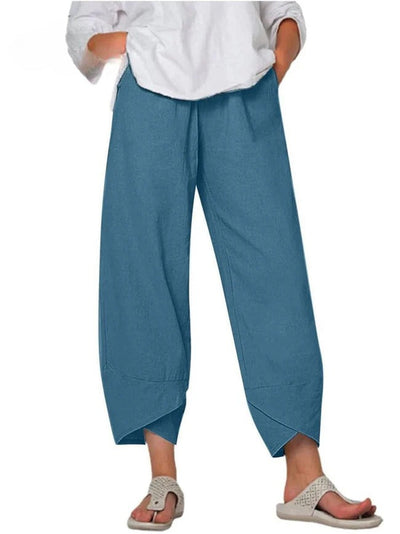 Bryndis - Summer Cotton Linen Wide Leg Pants