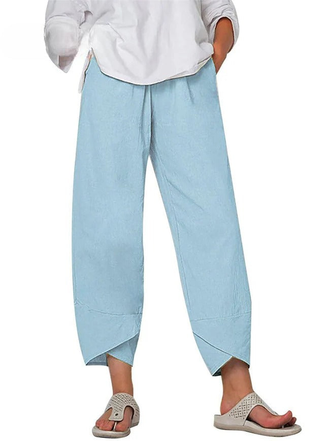 Bryndis - Summer Cotton Linen Wide Leg Pants