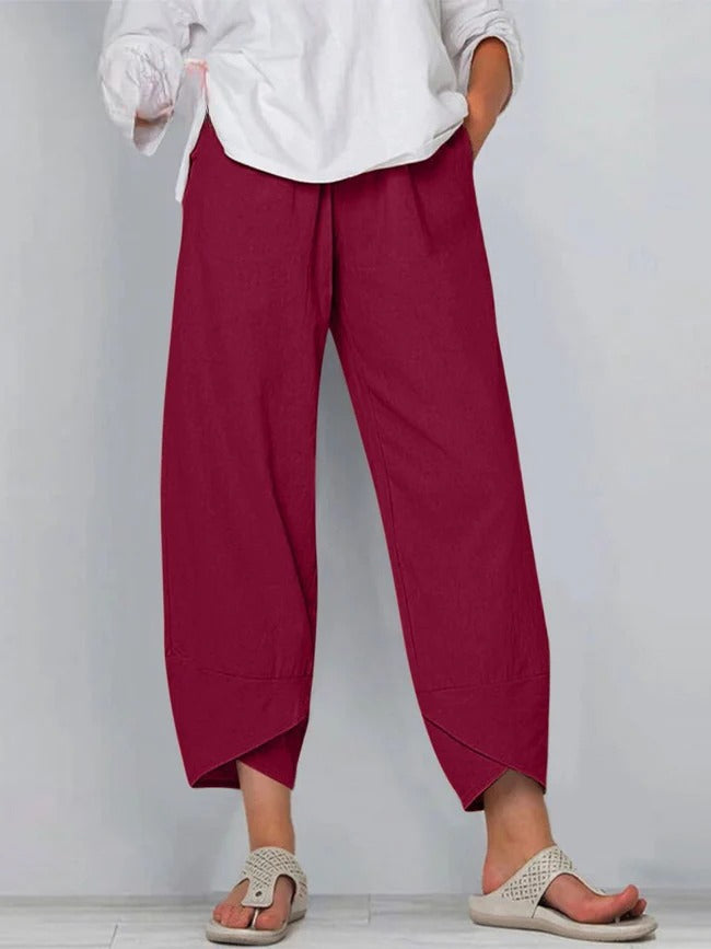 Bryndis - Summer Cotton Linen Wide Leg Pants