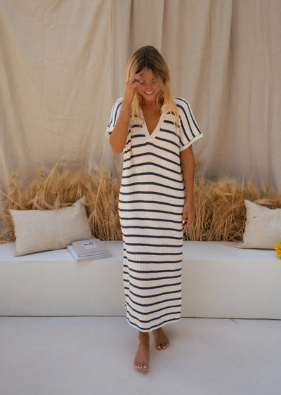 LENA - THE STRIPED KNIT DRESS