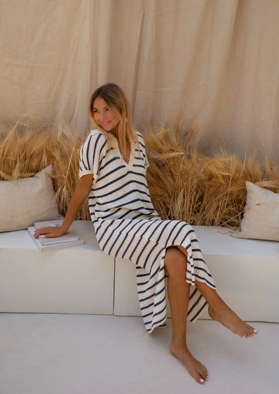 LENA - THE STRIPED KNIT DRESS