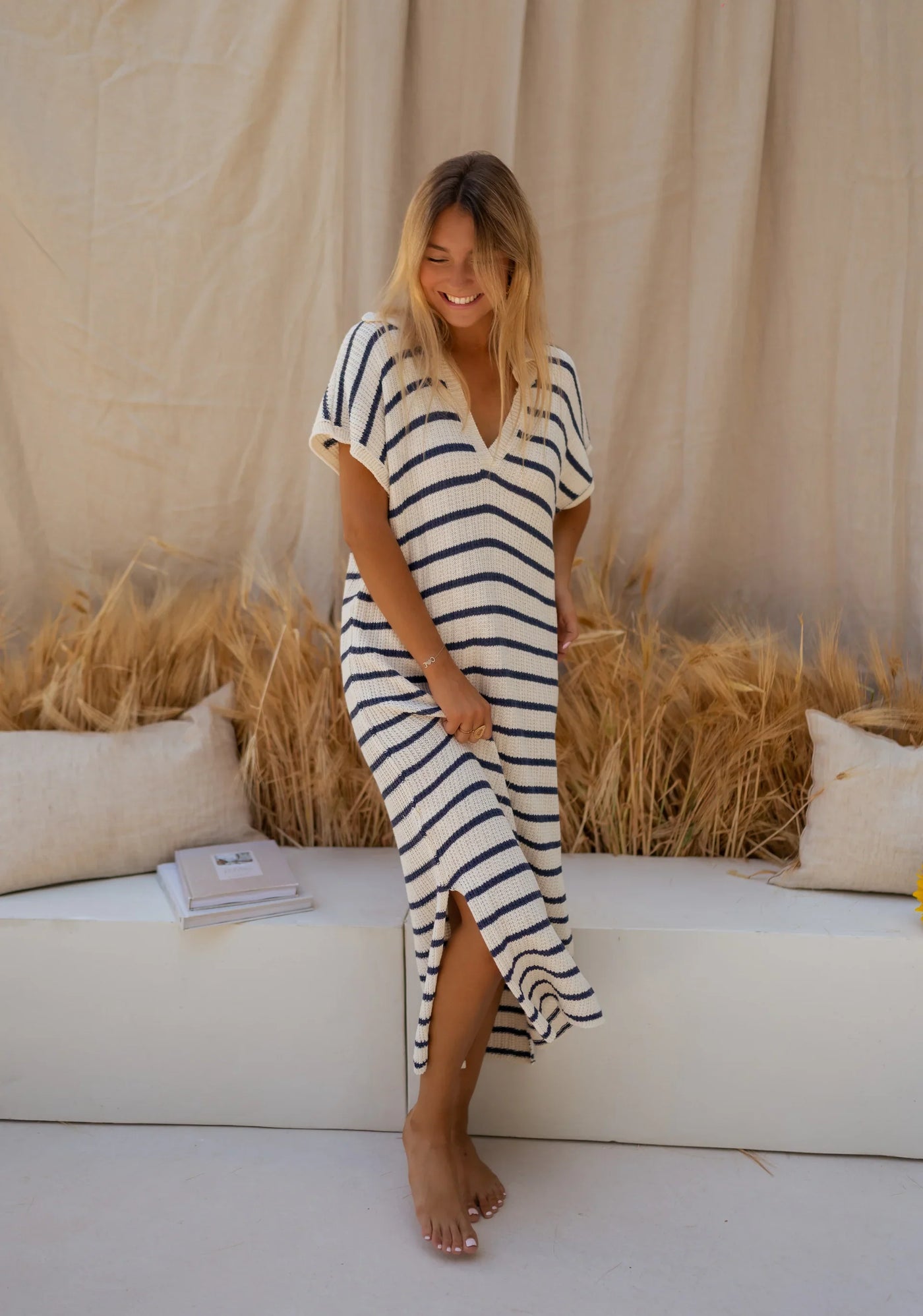 LENA - THE STRIPED KNIT DRESS