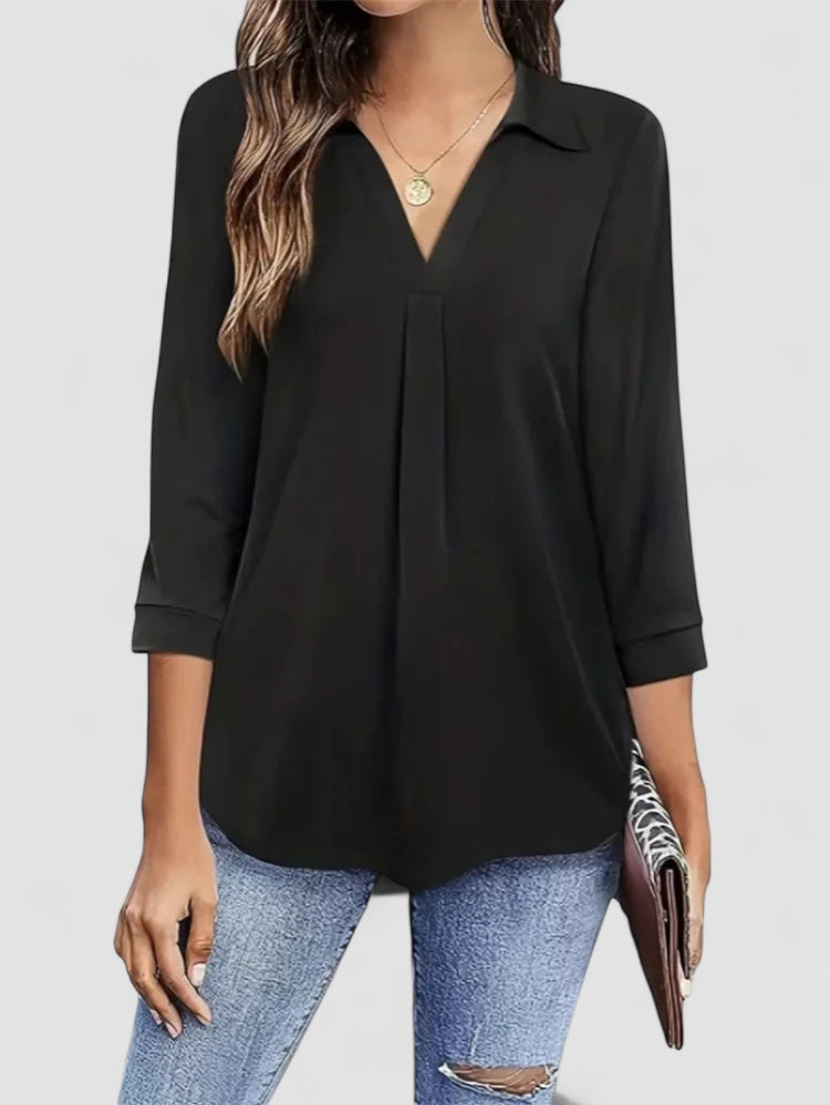 Linnea – Elegant everyday top with V-neck